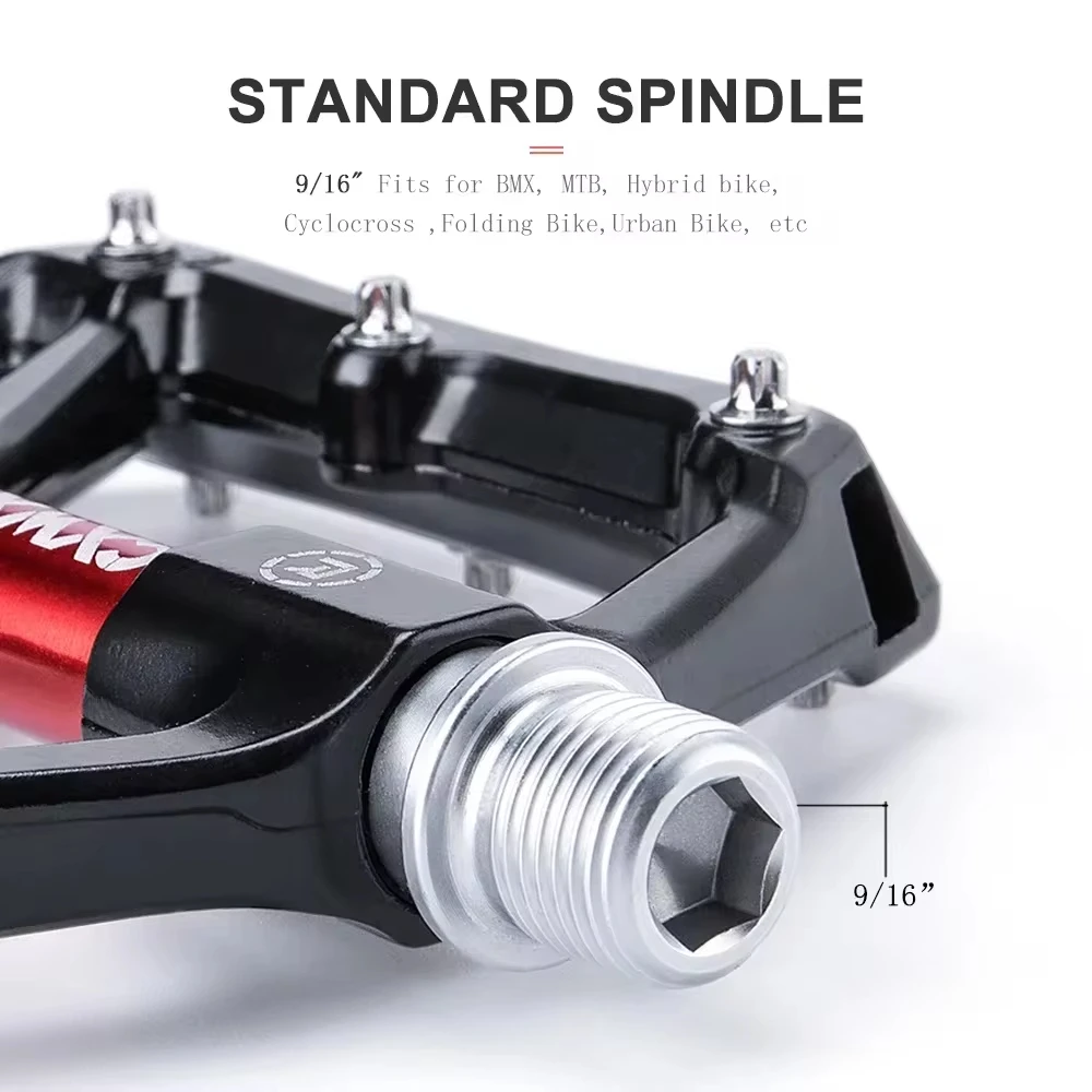 Flat Platform Bicycle Pedals Aluminum Pedal For MTB Mountain  Bikes Parts Sealed Bearing All-round Bike Pedals