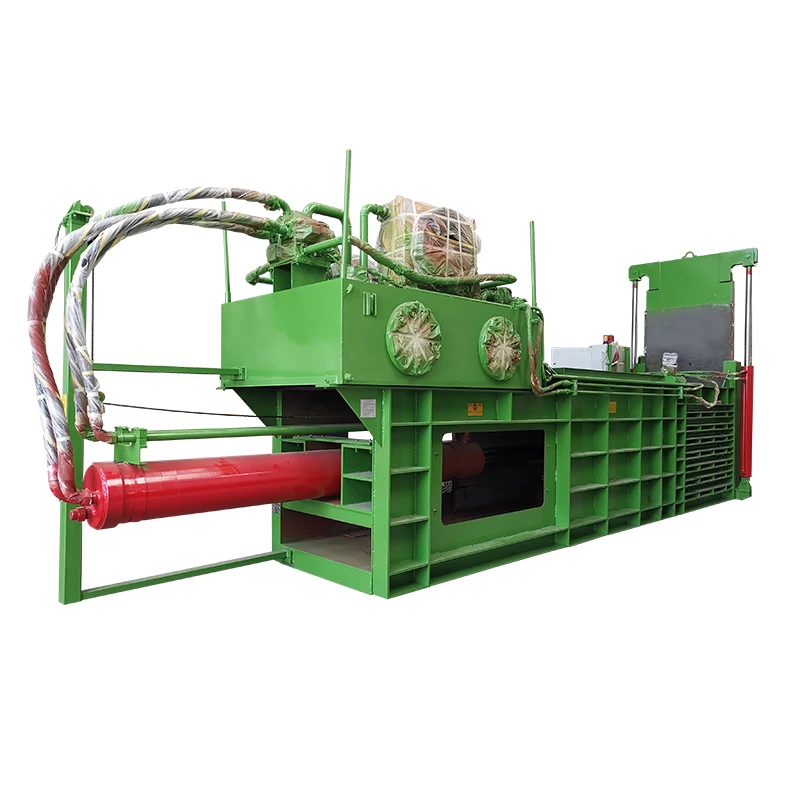 Large horizontal hydraulic baler beverage bottle waste compressor waste paper block press press baler