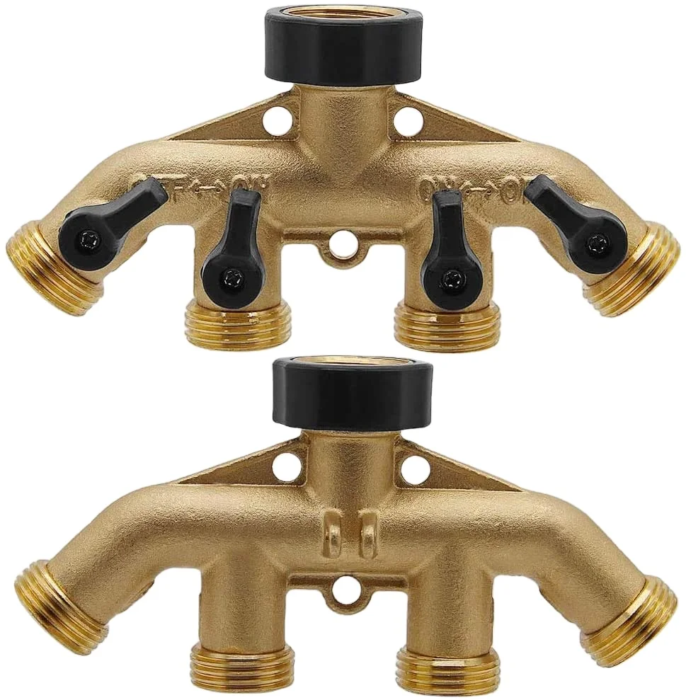 Multiple Water Pipe Joints Diverting Water Faucet Fixed Hose Water Segment Brass 2 WAY Ball Valve Garden Brass ball valve