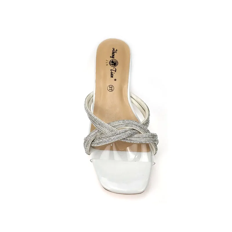 Сандалии-желе женские на квадратном каблуке, босоножки без шнуровки, с квадратным каблуком, без застежки, модная обувь для девушек и женщин