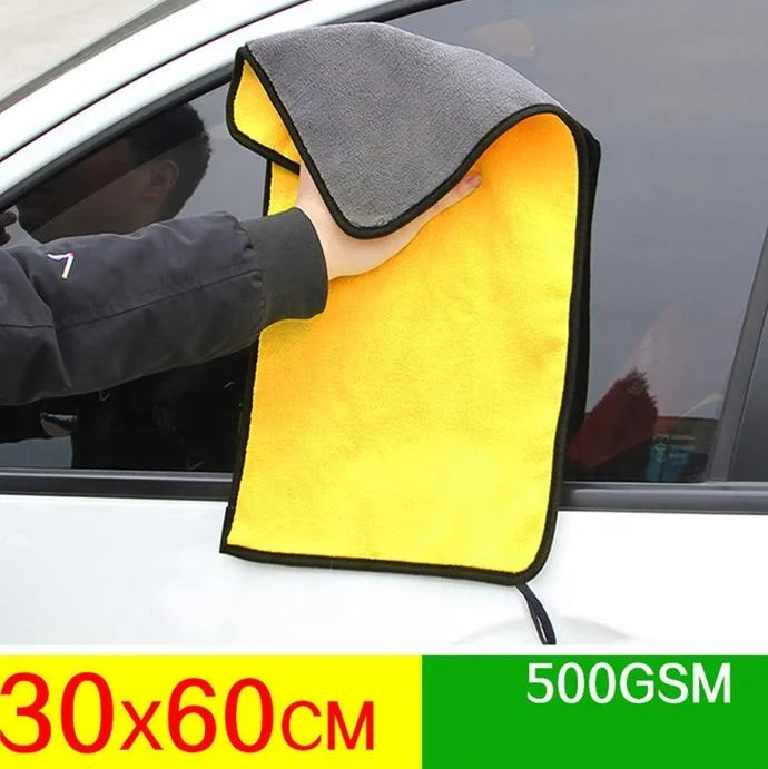30x3 0/60 см автомойки полотенце из микрофибры для очистки сушка ткань с каймой ухода за автомобилем подробным описанием мытья