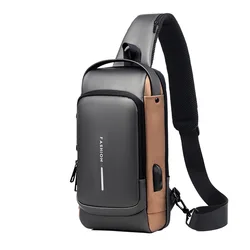 2022 new fashion waterproof chest bag USB men Crossbody Sling Bag Men Crossbody Bag For Men