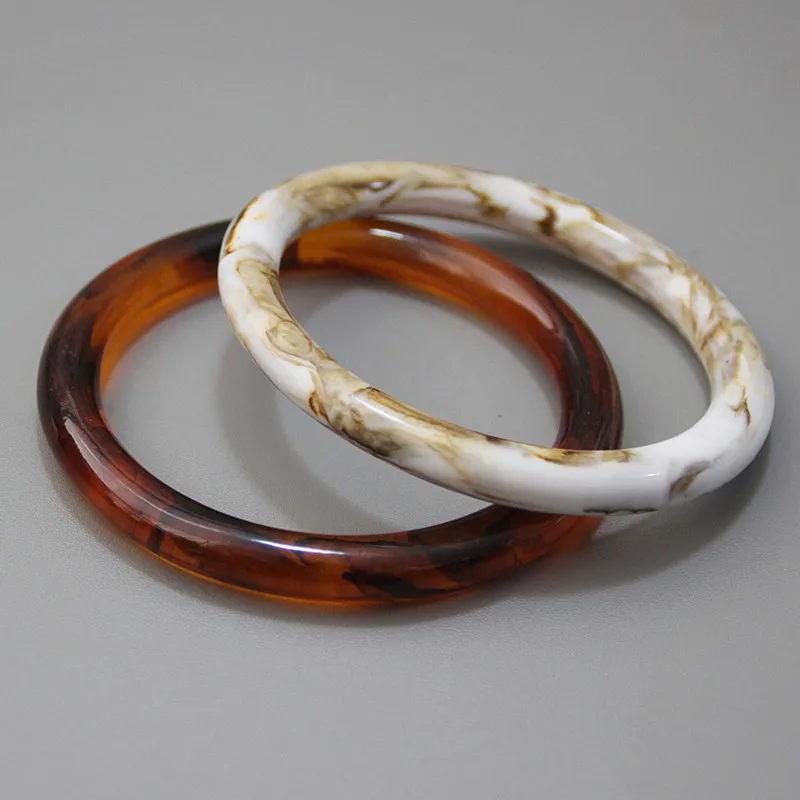 Chinber Hot Selling Fashion Style 10CM Acrylic Resin Mixed Color Circle Handbag Handle