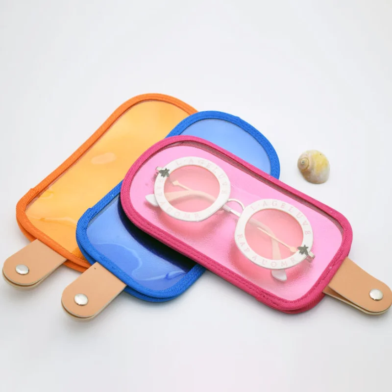 New Ice Cream Glasses Case Portable Color Snap Sunglasses Bag Protector Eyewear Accessories PVC Foldable Glasses Box