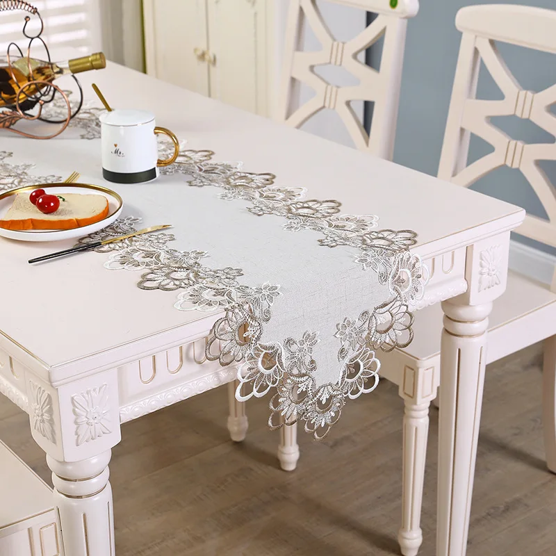 Современная простая кружевная льняная скатерть для чайного столика декоративная домашняя ткань