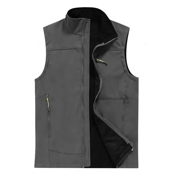 Softshell Vest Men Waterproof Windproof Hiking fishing Vest Outdoor Sports Waistcoat Thermal Fleece Men Vest Windbreaker Gilet