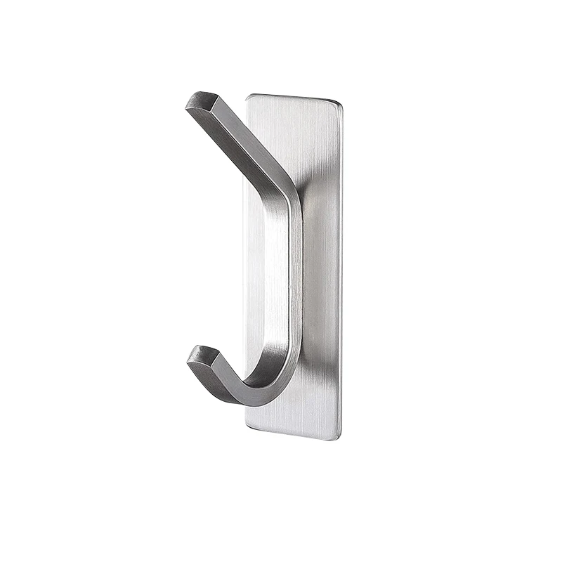 Customized Hook Metal Hangers Bathroom Wall-mounting Adhesive Hook Kitchen No Punching Stainless Steel Wall Hook