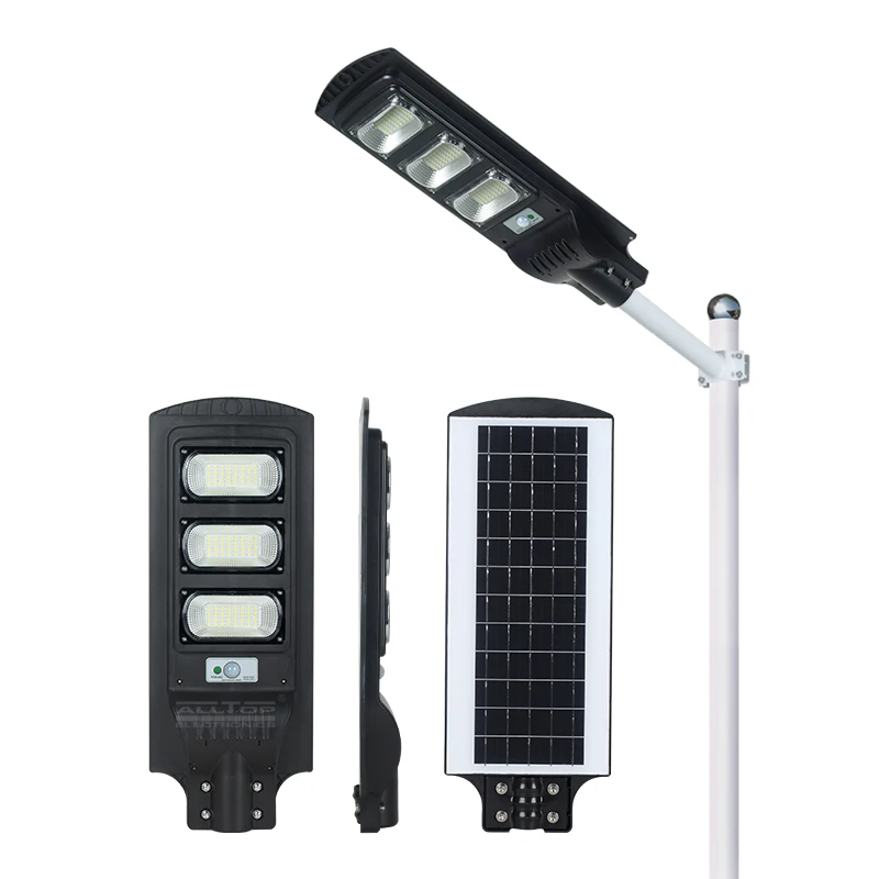 ALLTOP Super Brightness ABS IP65 Waterproof Outdoor 30W 60W 90W All In One LED Solar Street Light With Pole