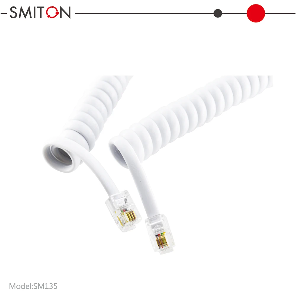 RJ9 Telephone Handset Coil Cord Spiral Cables Indoor home