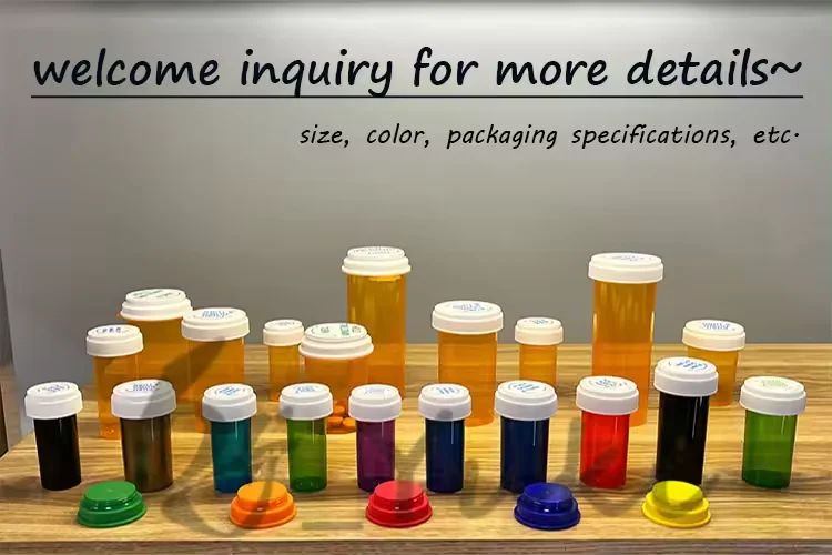 Wholesale Portable Customizable 8 13 16 20 DR Sealed Plastic Bottles With Child Resistance Lid Amber PP Bottles