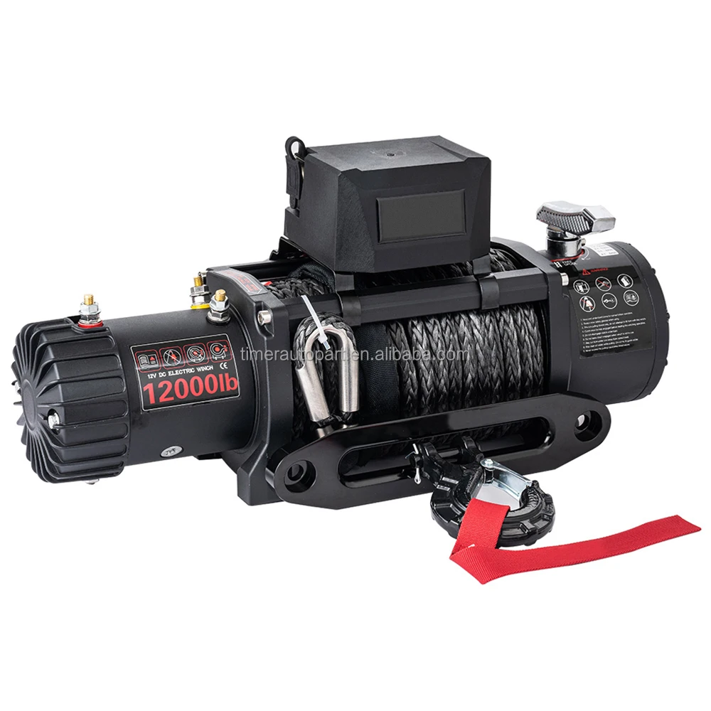 Heavy Duty 4Wd Offroad Suv Motor Manual Outdoor Campervan 12V Electric Anchor Drill Powered Durable Synthetic Line 12000Lb Winch