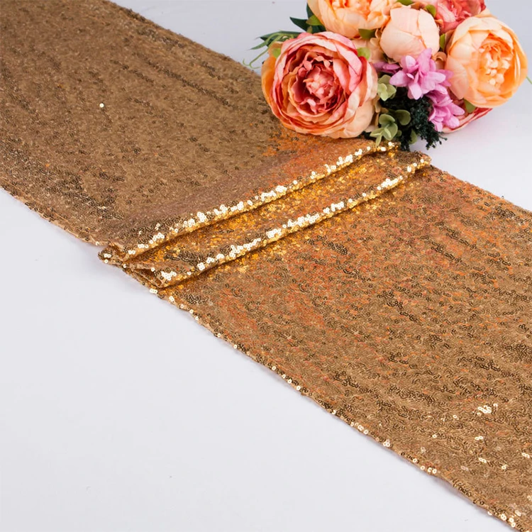 Golden Table Runner Silver Rose Gold Sequin Table Runner Gold Silver Wedding