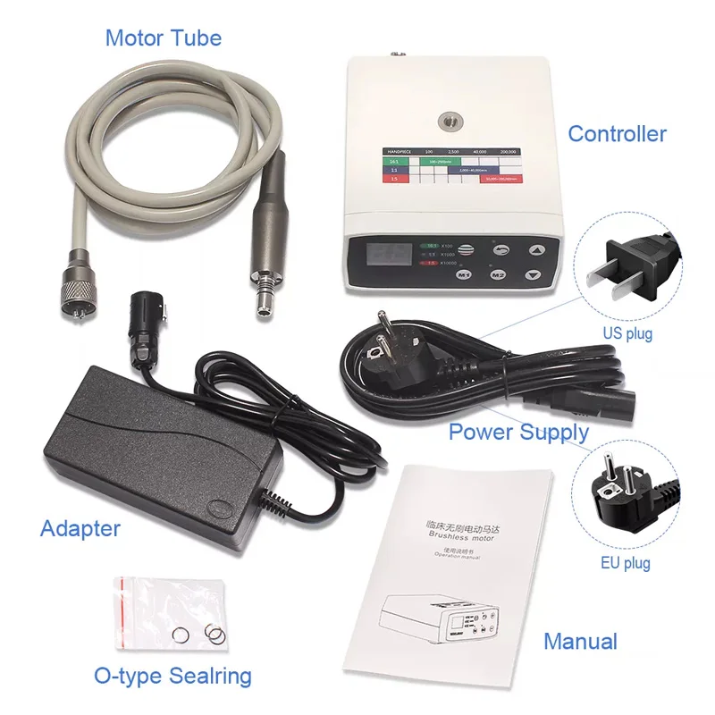 LED Dental Electric Motor with Contra angle Dental Brushless Micromotor Electric For Dental