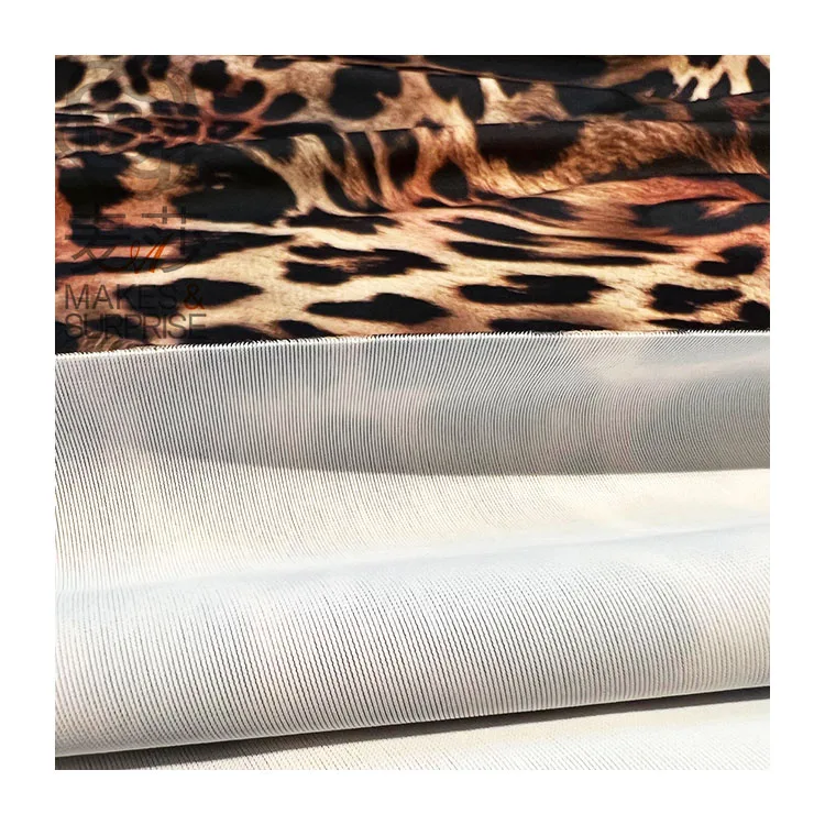 New Fashion Custom Tropical tiger leopard silk soft animal print fabric