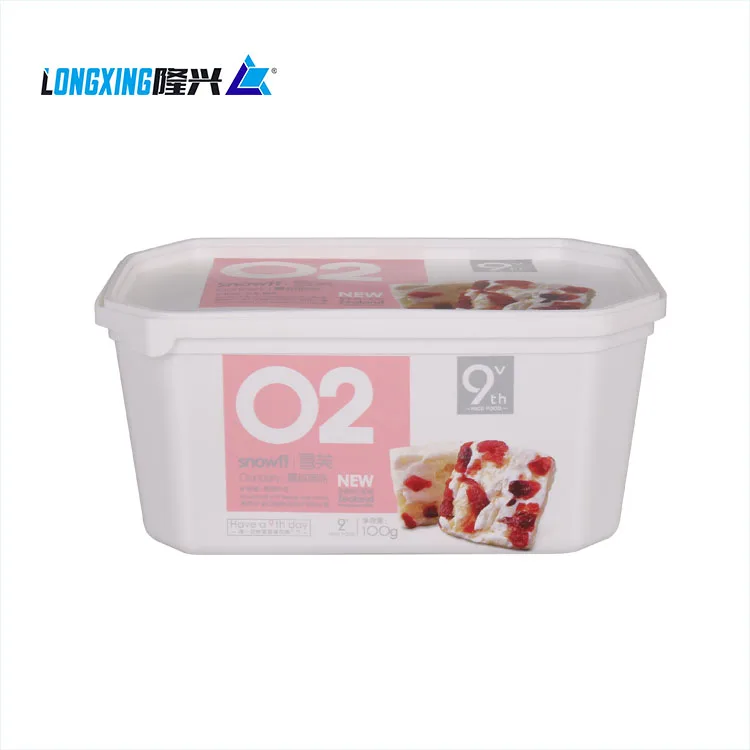 manufacturer PP disposable IML biscuit candy box food plastic container