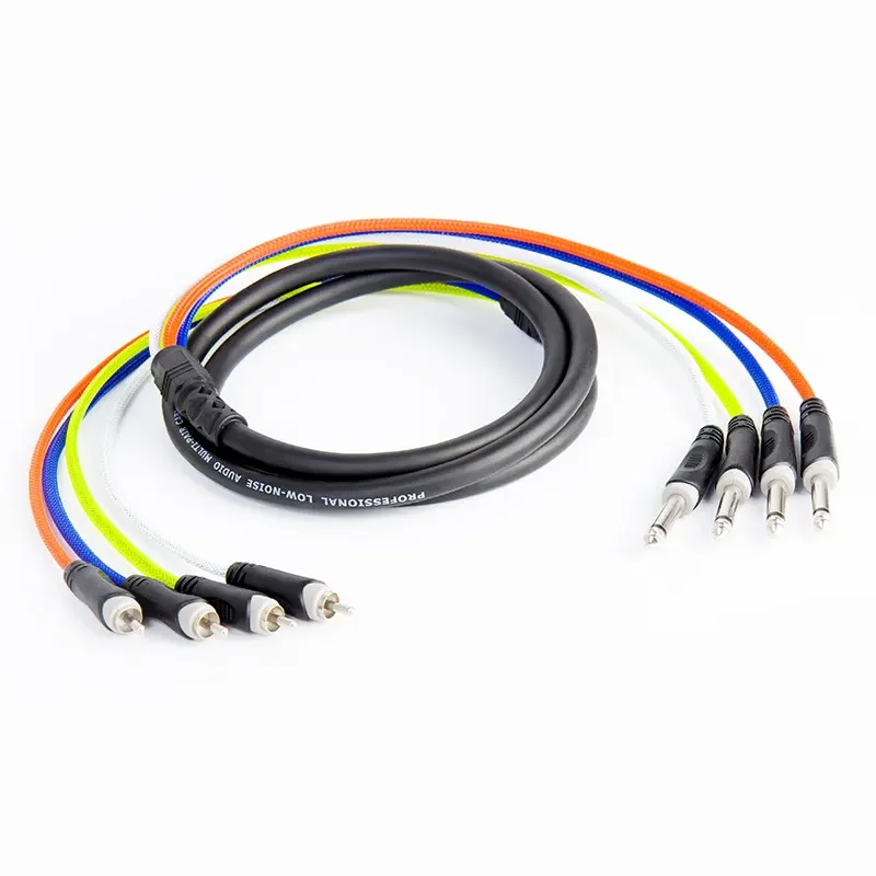 OEM Factory Professional 4/6/8/12/16 Channel RCA Male to 6.3 Mono Jack Audio Snake Cable Audio Video Lighting