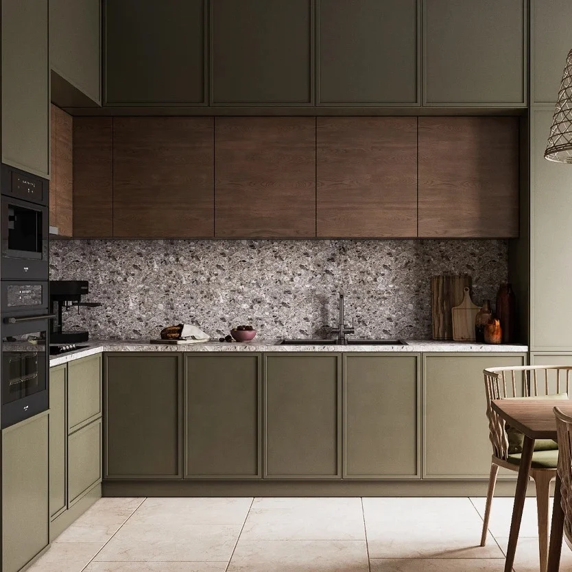 DS Customized Modern Design Plywood Carcass Lacquer Kitchen Cabinets