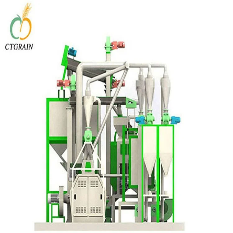 Oem Fully Automatic Flour Mill Maize Corn Milling Domestic Wheat Grinder Machine Maize and Sorghum Milling Machines for Sale