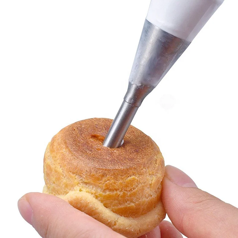 4pcs Stainless Steel Icing Piping Nozzle Cream Beak Pastry Puff Cream Injector Cake Nozzle Baking Tool Cake Baking tool