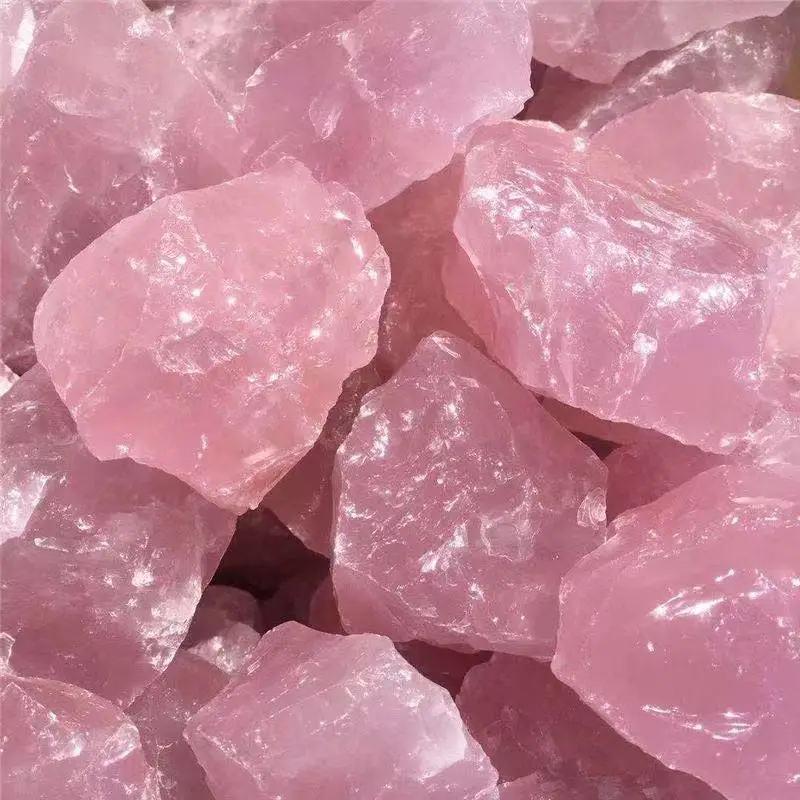 Wholesale high quality rough rose quartz crystal raw stone
