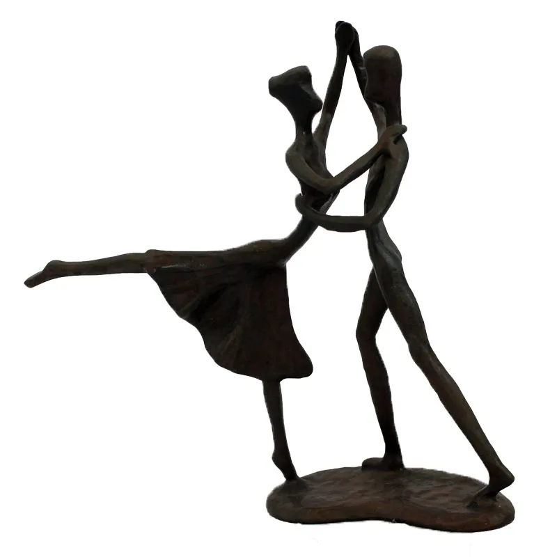 Metal Sculpture Dancer Statue couple Dancer Brass Figurine For Decor or for bar decor