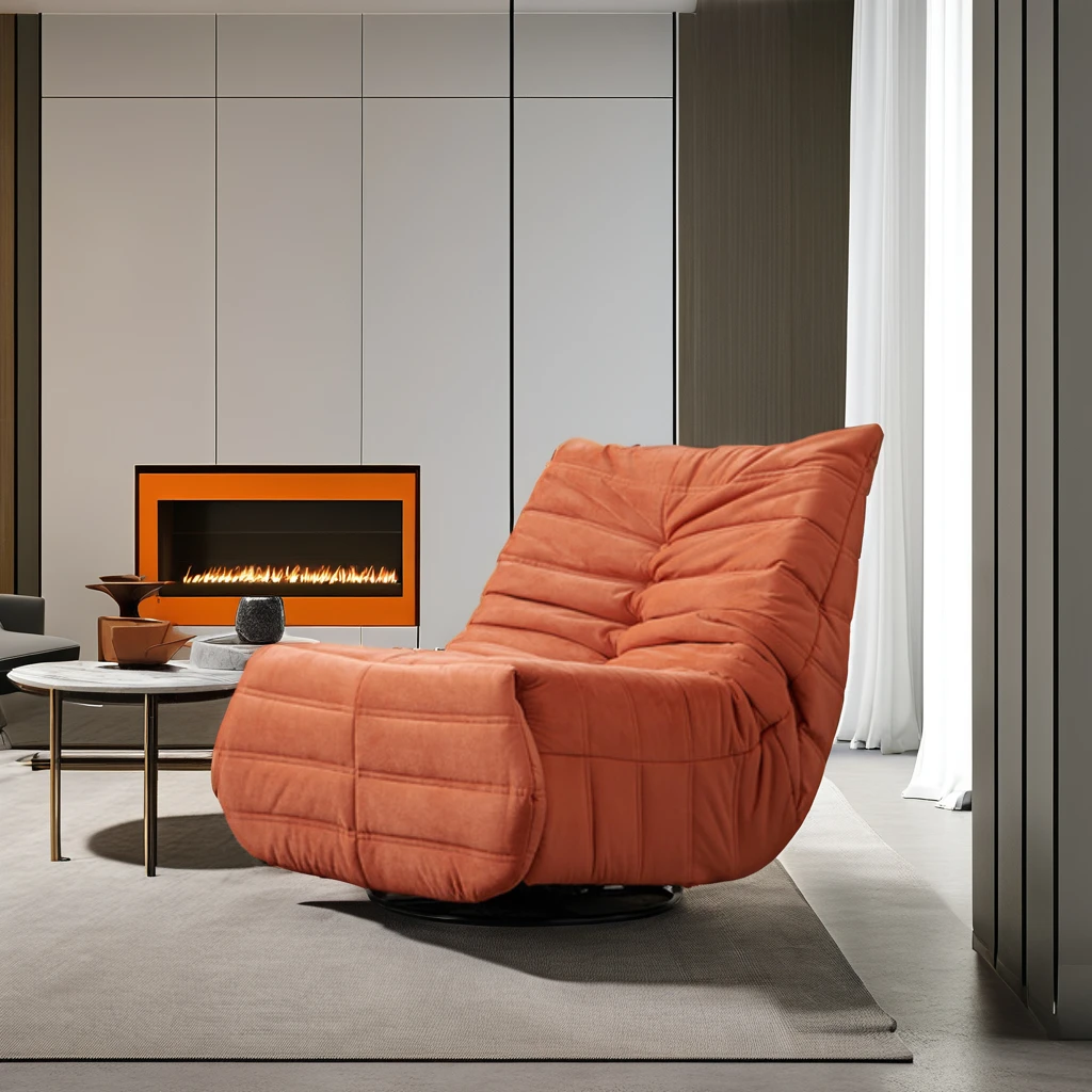Hot Selling Swivel Rocker Recliner Single Sofa Rotate Sitting Room Furniture Manual Recliner Multi-Function Sofa