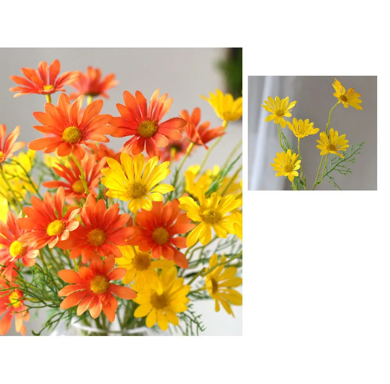 Artificial small Daisy 5 Dutch chrysanthemum Cosmos wedding home photography decoration props artificial flowers wholesale