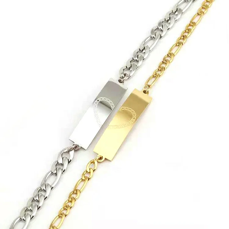 Professional Customized Luxury Engraved Bracelet Stainless Steel