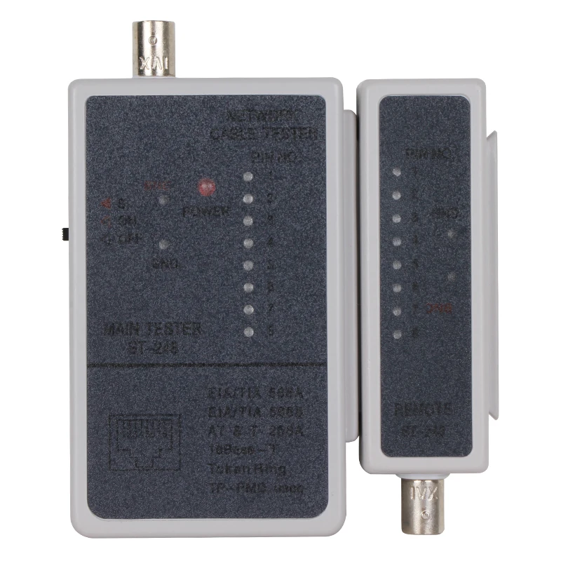 VCOM High Quality Network Cable Tester Ethernet RJ45 RJ11 Network Cable Tester Lan Phone Wire Tester