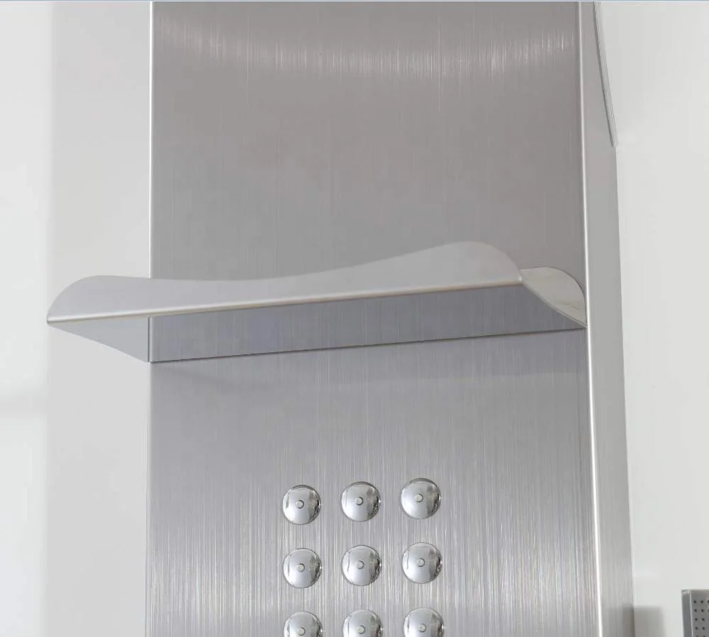 
Hot Sale 304 Stainless Steel Shower System Wall Mount Bathroom Waterfall Rainfall Overhead Shower Panel With Adjustable Shower J 