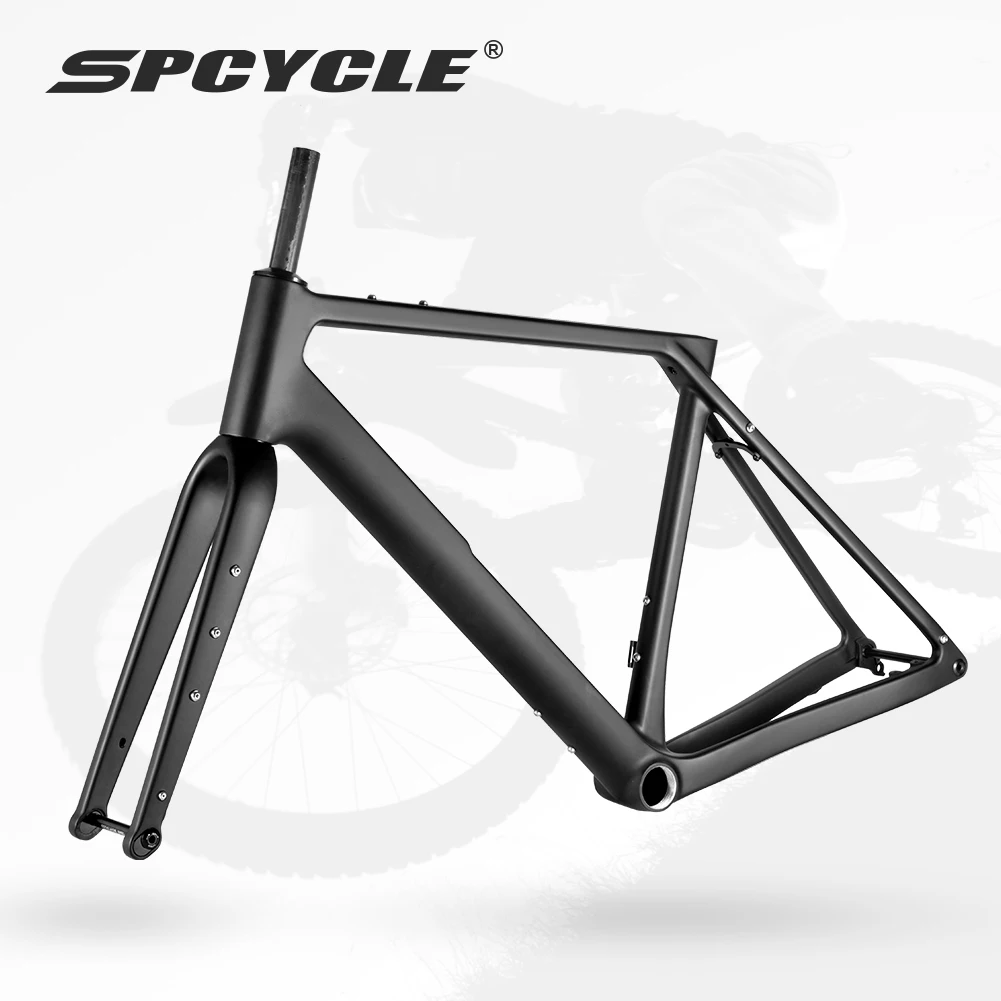 Spcycle G068 Aero Carbon Gravel Bike Frame Full Hidden Cable UDH Hanger Disc Brake Race Carbon Gravel Bicycle Frameset