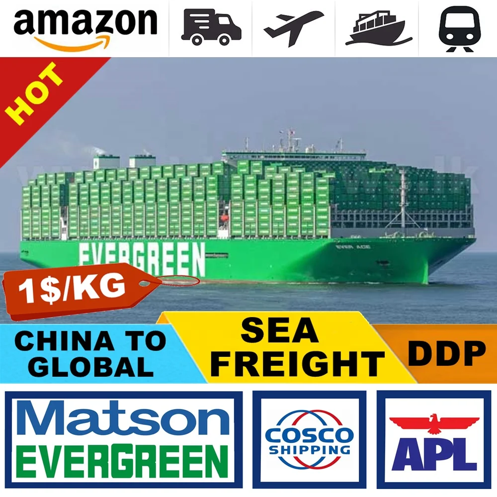 DDP/FOB/EXW/LCL/FCL door to door sea/ocean freight forwarder shipping amazon FBA from China to USA Canada Germany UK