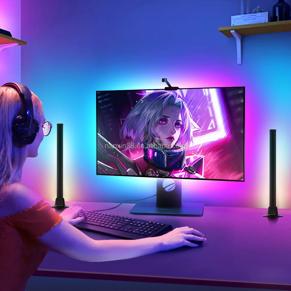 Nanxin TV Light Bar Immersion TV Led Backlights with Camera Compatible with Alexa Google Assistant