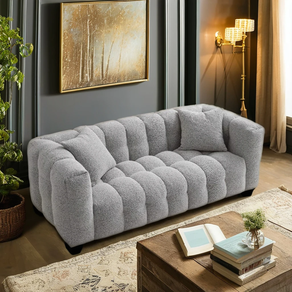 U-Best Luxury Modern Design Velvet Sofa Bed Home Furniture Leisure Chair with Modular Feature for Living Room Set