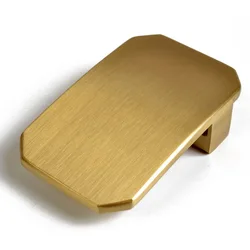 35 40mm Quality Glossy Simple Plain Copper Plate Solid Brass Belt Buckle for Men Women Leather Belt