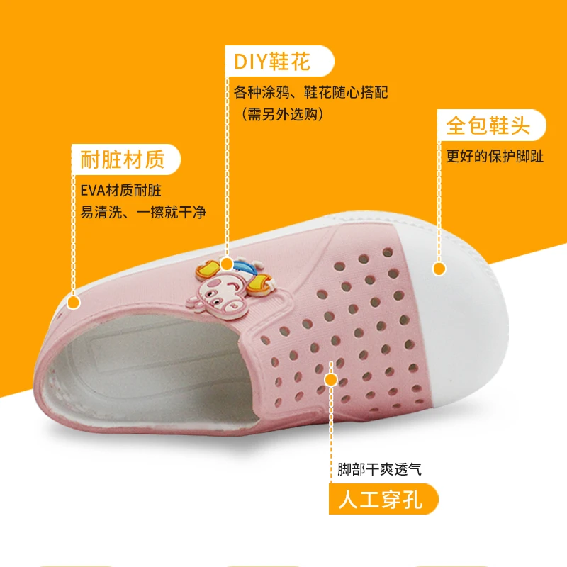 GRS GRS amphibious kid child anti-slip clogs shoes soft EVA sustainable material sneaker injection sandal with air hole