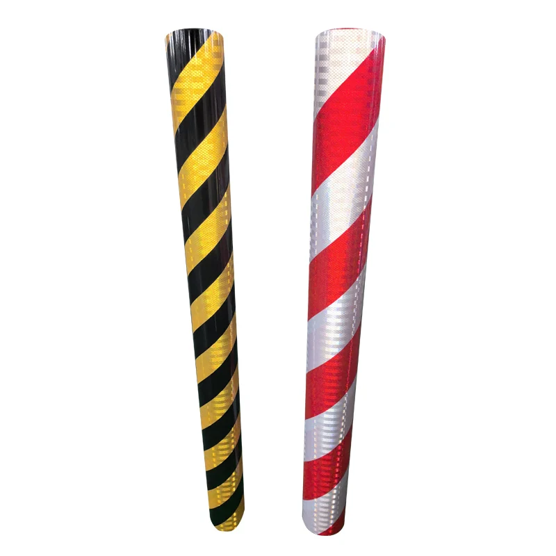 road warning sign material colorful self adhesive reflective glass beads reflector panel safety caution marking tape for floor