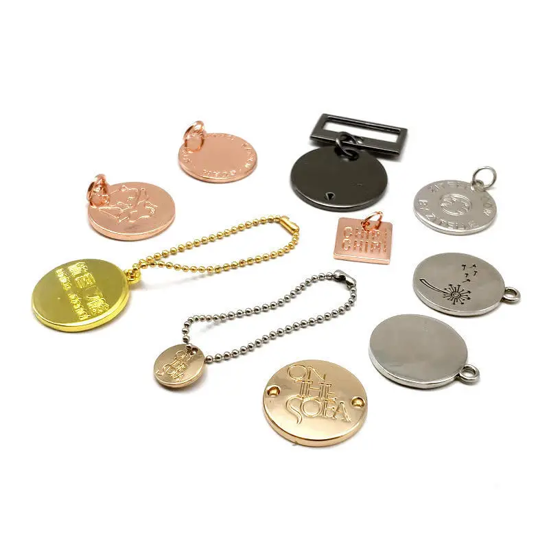 Custom Logo Alloy Metal Letter Logo Design Metal Clothing Label