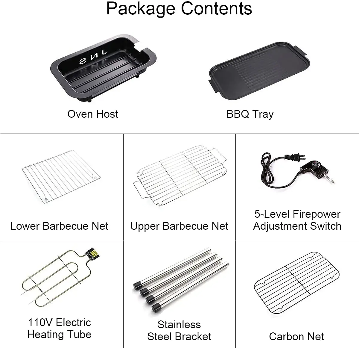 Portable Electric Barbecue Grill Outdoor Indoor Smokeless Non-Stick Griddle Plates