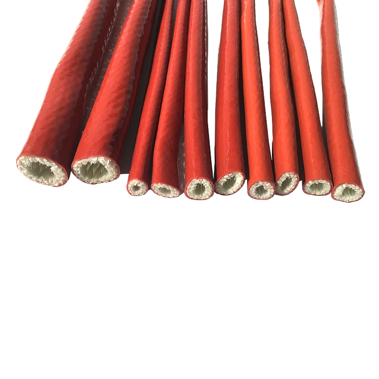 12mm Silicone Rubber Coated Fiberglass Braided Fireproof Heat Insulation Glass Fiber Braided Pyrojacket Thermal Protection