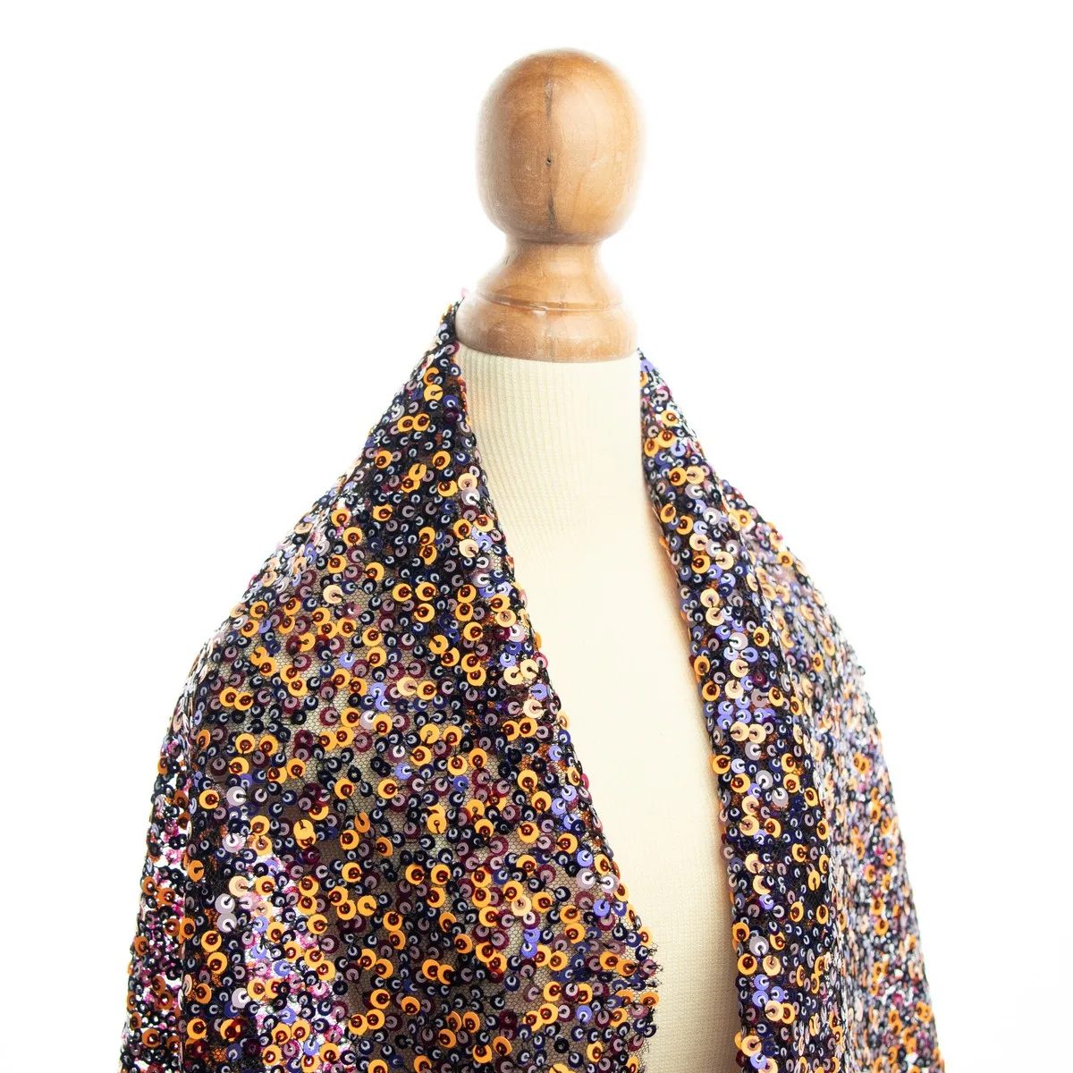 2021 New luxury customized changing multi color sequin textile fabric