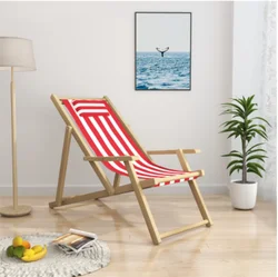 K&B wholesale high quality foldable wooden sea beach chairs adjustable height portable sun lounger beach chair