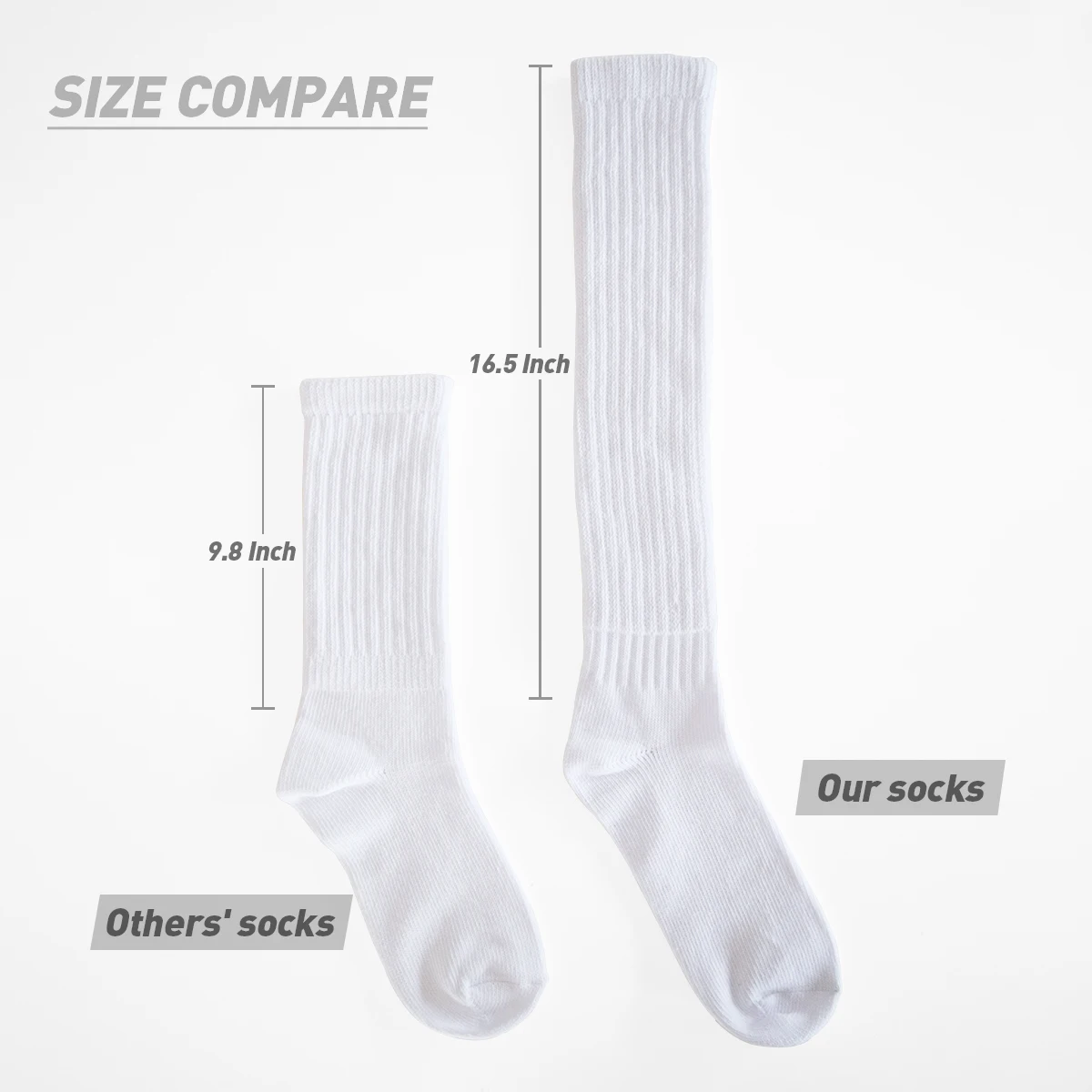 JIANI long slouch socks scrunch cotton thick slouch socks extra knit loose heavy socks