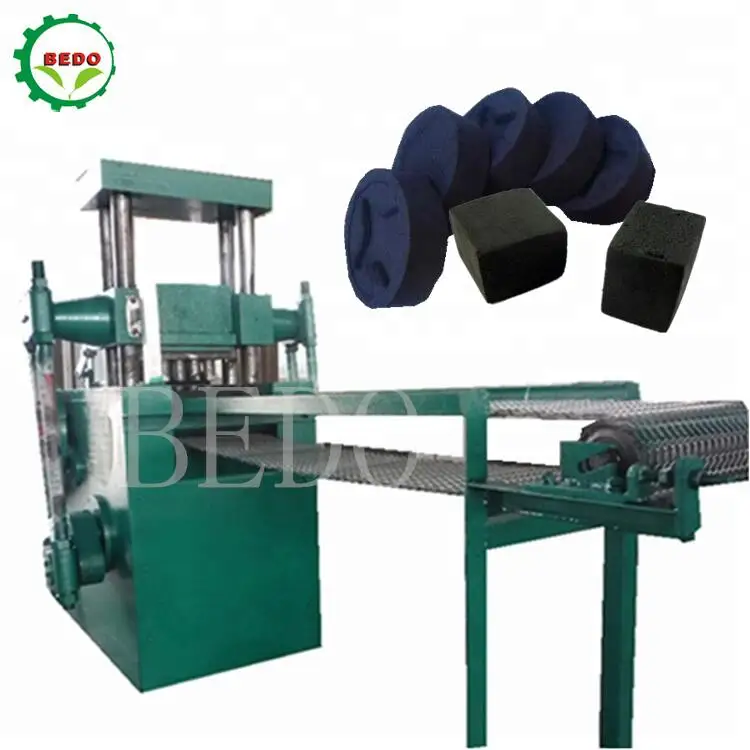 Hydraulic Cube Coconut Shell Powder Making Press Moulding Shisha Charcoal Briquette Machines for Hookah