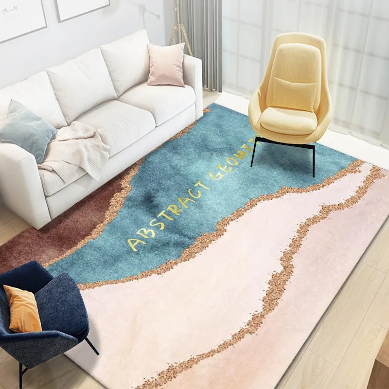 Custom Nordic Geometry 3D Printed Carpets and Rugs for Living Room Bedroom Bedside Office Hotel Decorative Floor Mat