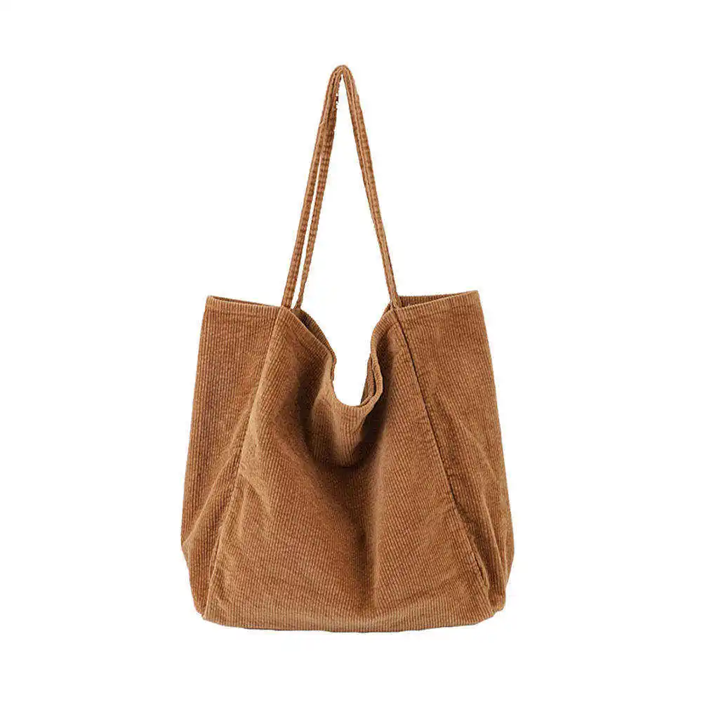 Wholesale Fashionable Eco Friendly High Quality Custom Corduroy Tote Bag for Shopping