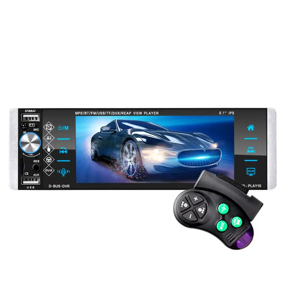 Inexpensive but excellent 5.1 inch touch screen Car MP5 player FM radio 2USB/TF MP3 music player support mirror link 5188AI