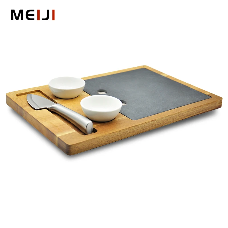 MEIJI новый продукт идеи кухонные и настольные производители деревянная доска из акации набор для сыра