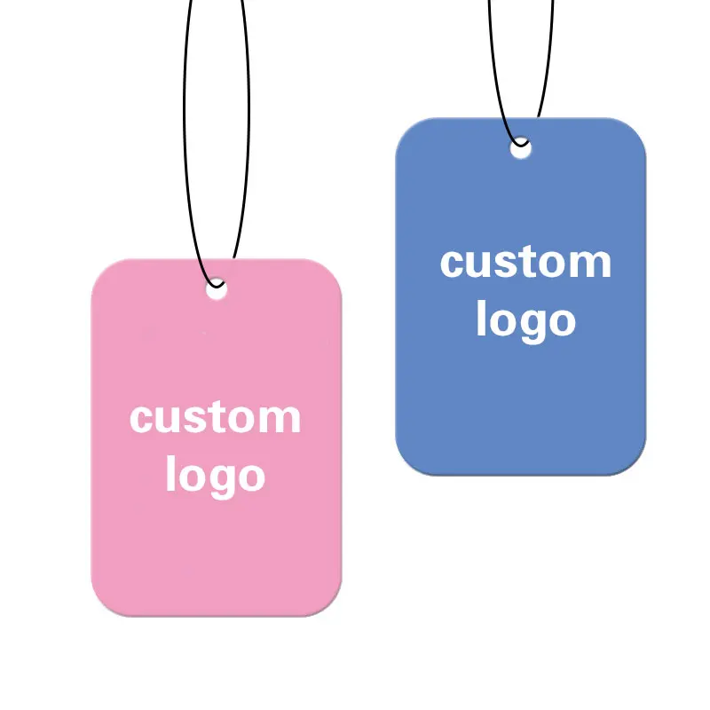 Custom sublimation logo blank deodorant new cards perfume fragrance paper hanging car air freshener