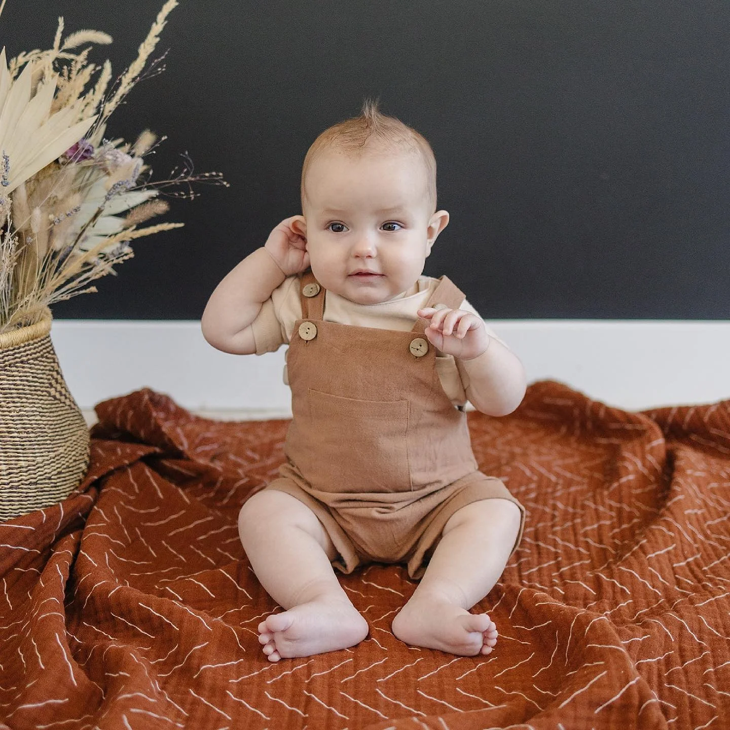 OEM Wholesale Custom Baby Gender Summer Organic Cotton Baby Boy Girl Romper Solid Color Suspender Overalls